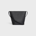SMALL BUCKET CUIR TRIOMPHE IN GRAINED CALFSKIN BLACK - Image 3